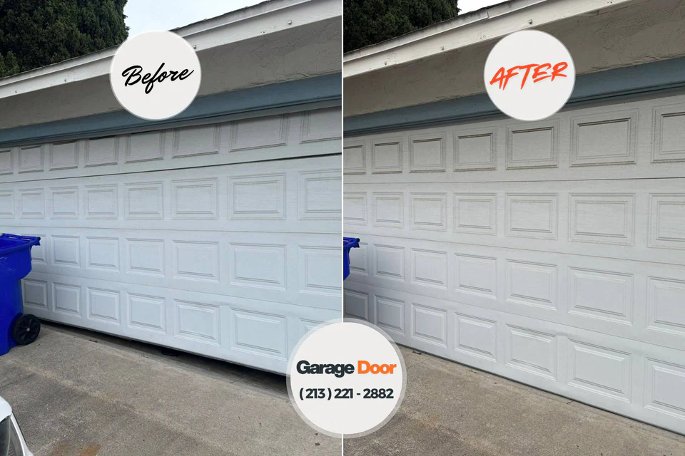 Before and after: garage door repair Buccaneer Bay, NE
